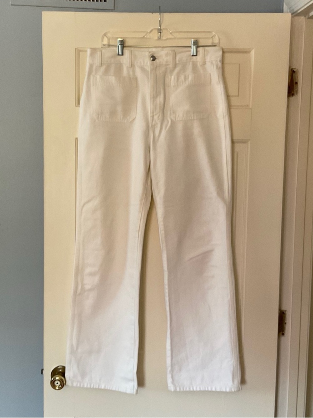 Madewell The Cleo Straight Jean White Rigid Denim High Rise Size 29 NWT